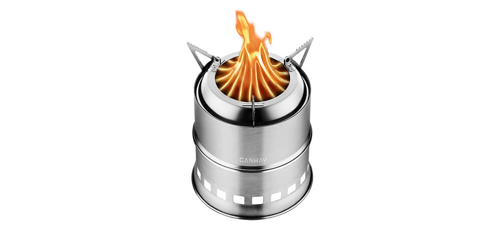 AoLigei Camping Stove,Folding Wood Stove Portable Compact Stainless Steel Lightweight Stove Outdoor Picnic BBQ Backpacking Camping Wood Burning Stove Alcohol Burner Pocket Stove 