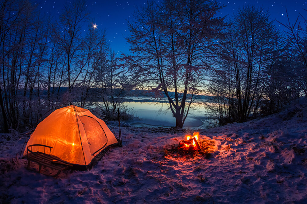 Campsite cold tent heater
